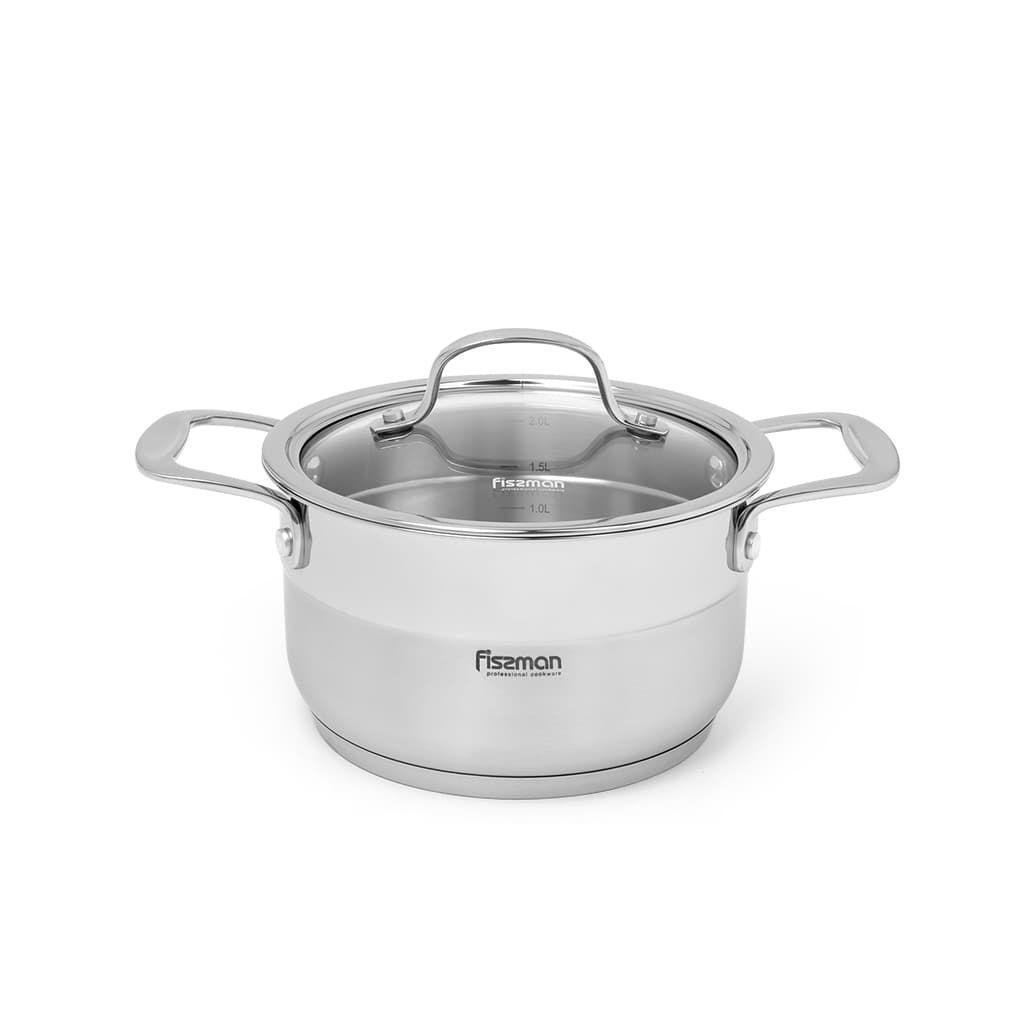 Кастрюля с крышкой Fissman Nordia 16х9 см 1,8 л (5371)