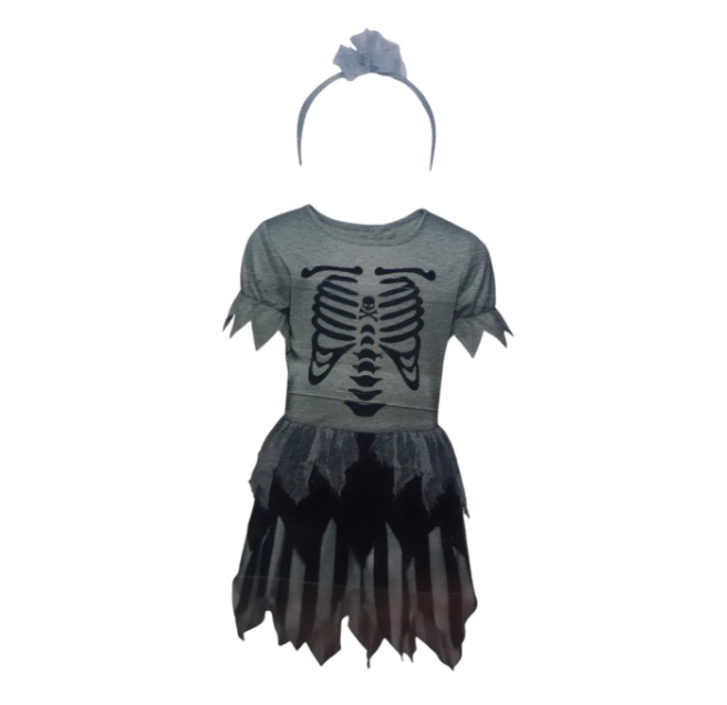 Костюм для Хэллоуина для девочки Пиратка М Серо-черный (145895) - фото 4 Костюм для Хэллоуина для девочки Пиратка М Серо-черный (145895) - фото 4