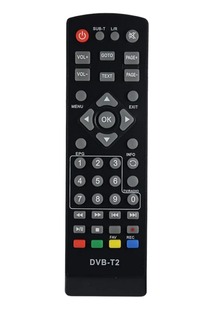 Пульт для DVB-T2 тюнера Teland DVB-T2