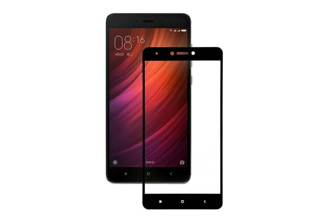 Загартоване захисне скло на Xiaomi Redmi Note 4X Чорне Повне покриття