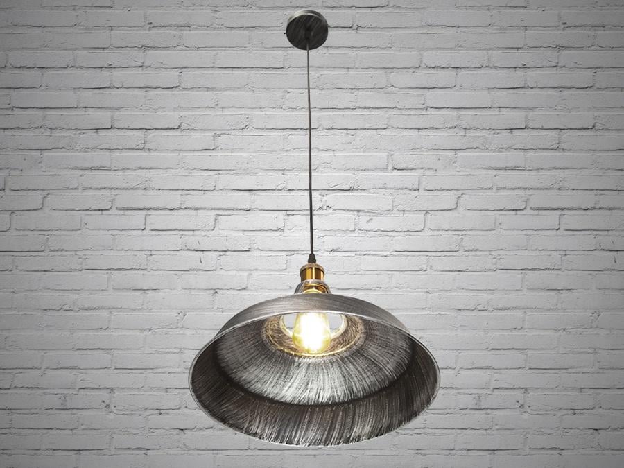 Светильник-подвес в стиле Лофт Черный/Серебряный (6857-390-BK-SV)