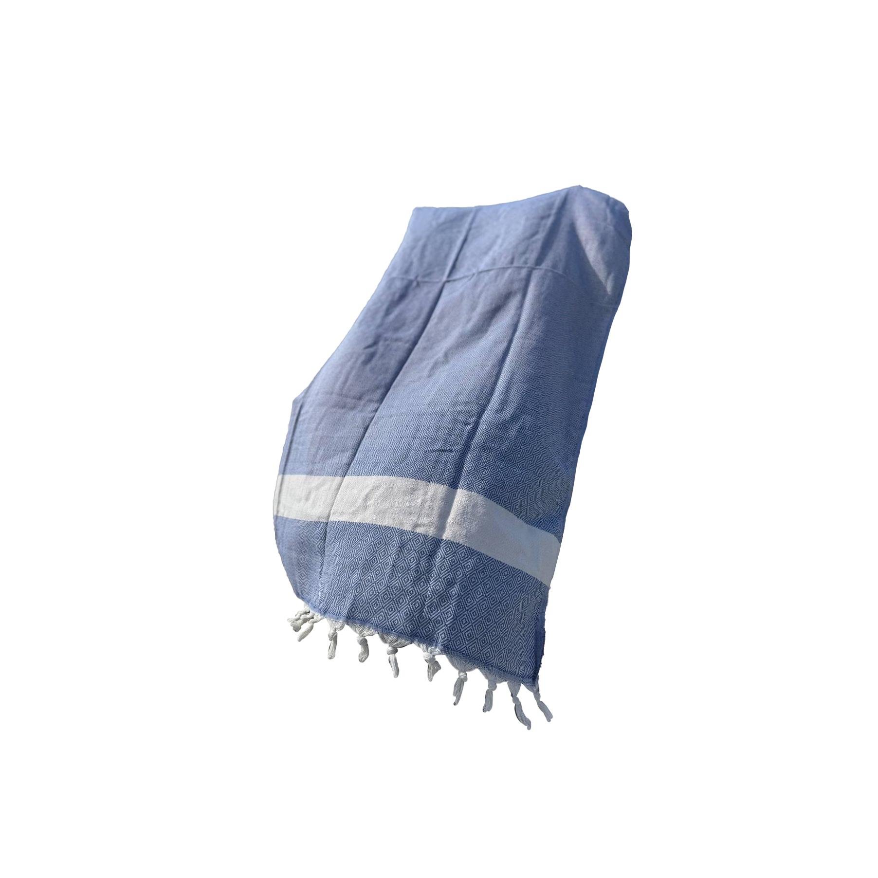 Покрывало гипоаллергенное муслин 100х180 см Синий (П4К-AL-peshtamel-001-03)