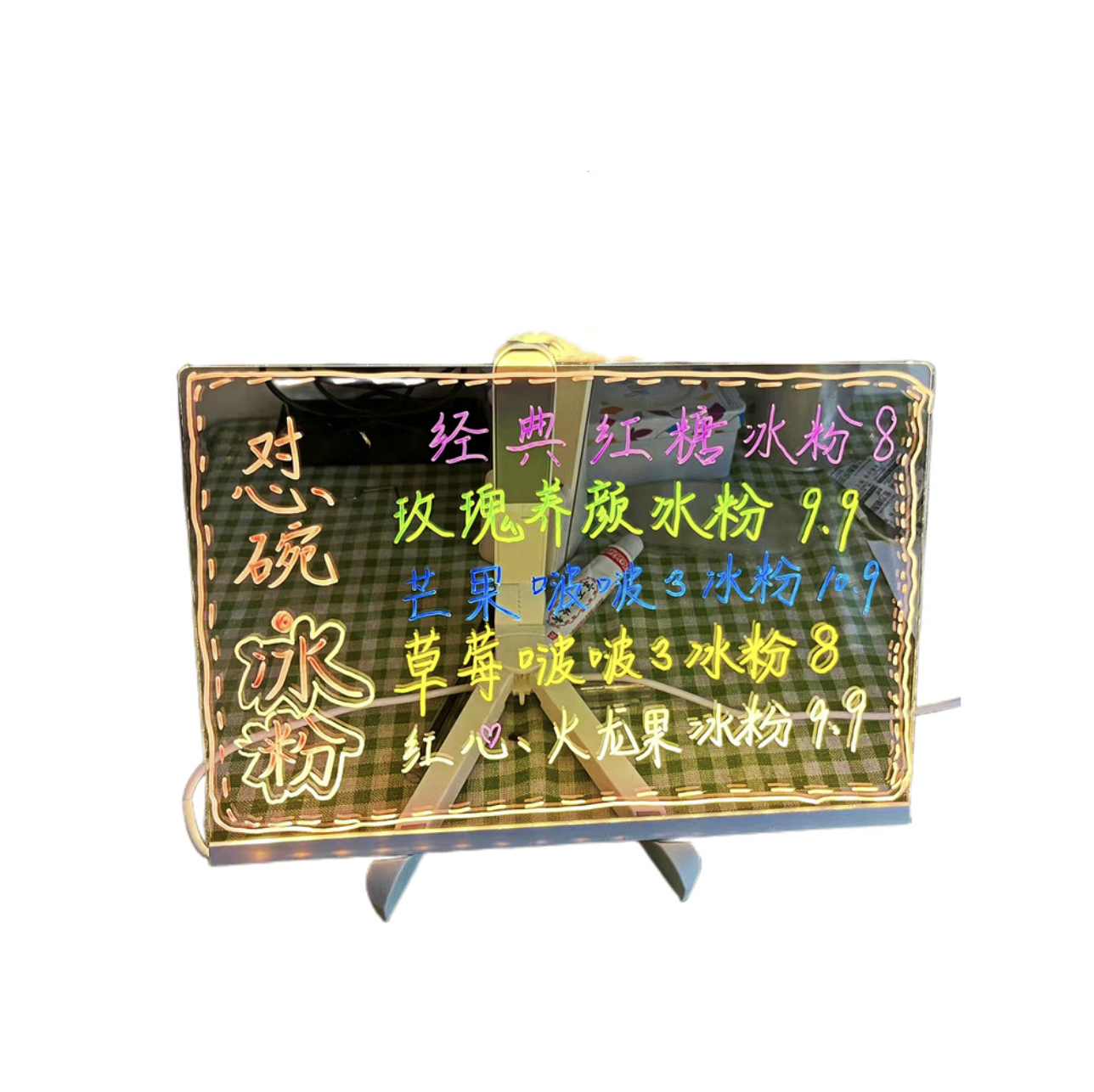 Доска светодиодная для рисования с подставкой 30x20 см с 7 ручками из USB (34630292)