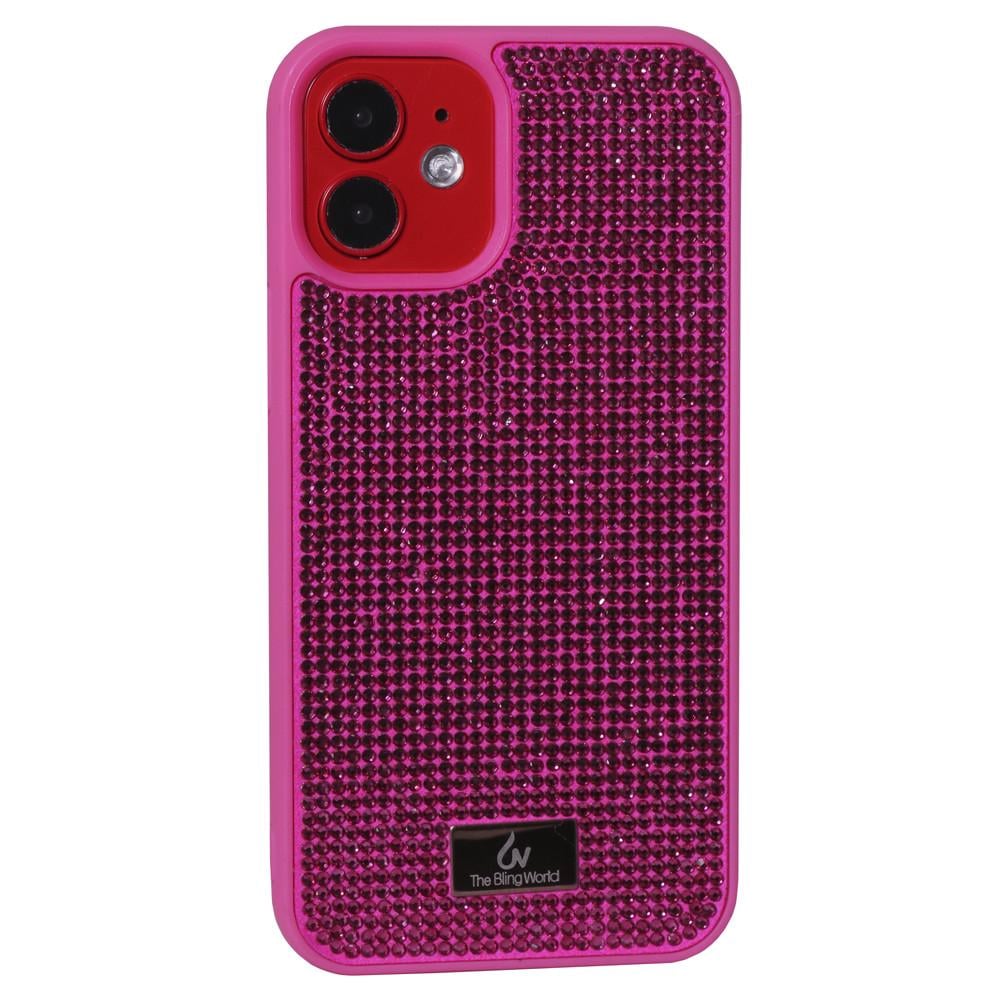 Чохол для Apple iPhone 12 Mini Bling World Luxury Diamond Series Hot Pink