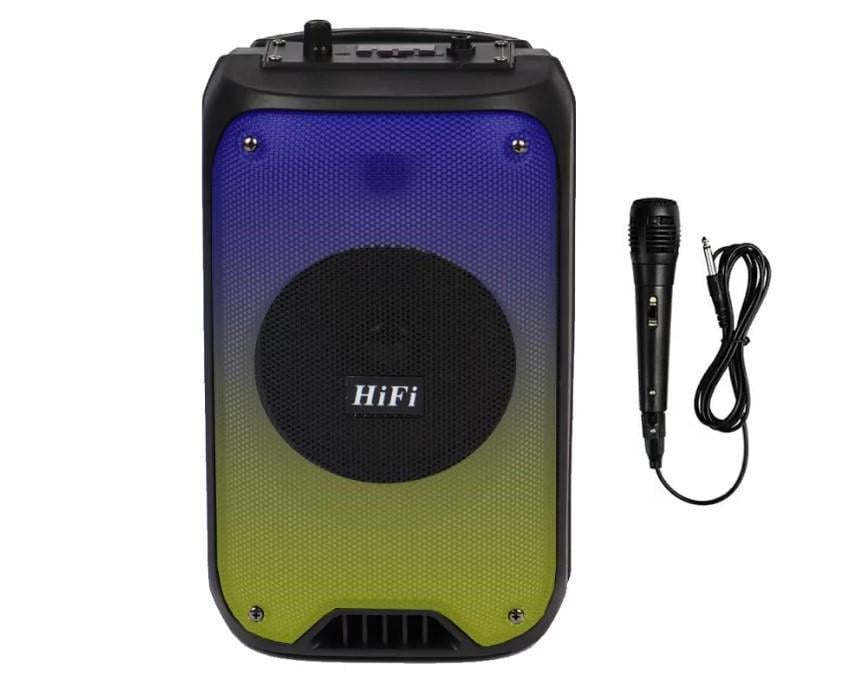 Колонка портативна Bluetooth TMG RX-6168 Led boombox з мікрофоном