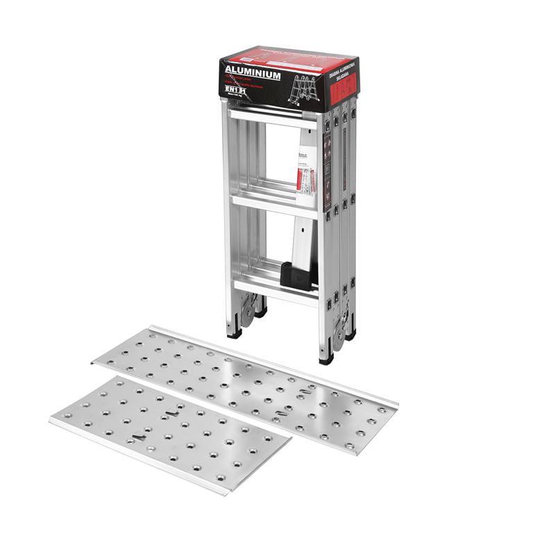 Драбина-трансформер алюмінієва Kraft&Dele KD4070 з платформою для дому саду та ремонту сходинки 4x3 (KD4070) - фото 6