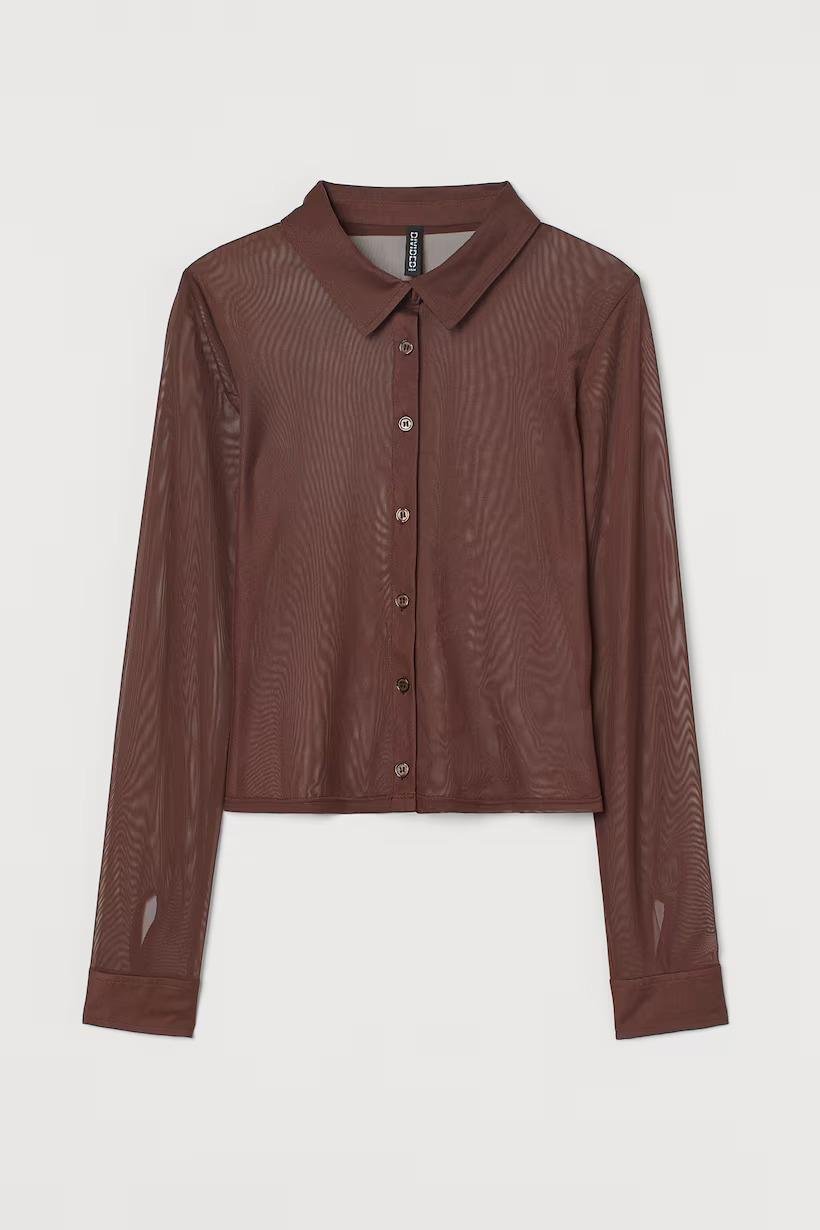 Блуза H&M XXS Коричневий (S907996191)