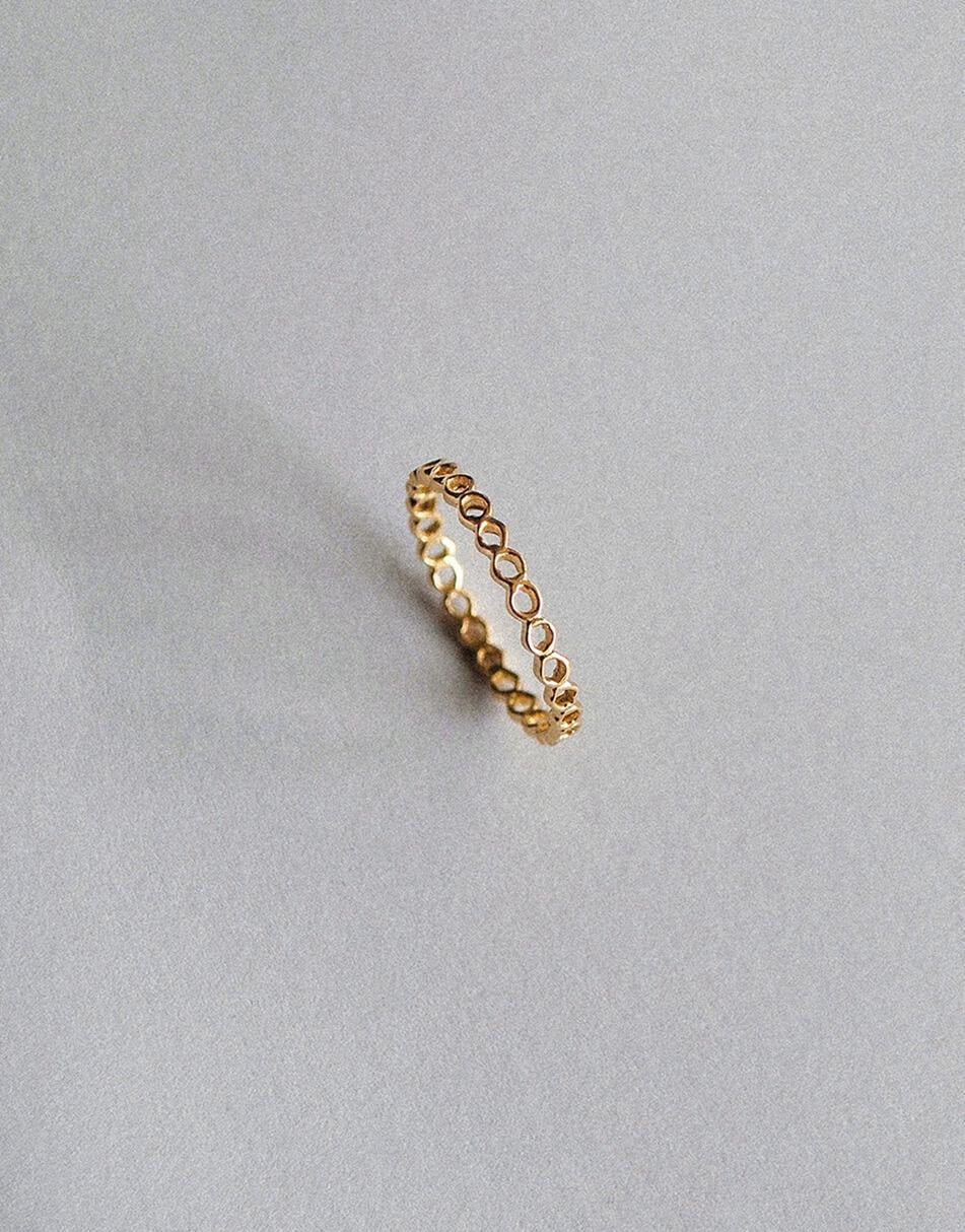Каблучка Circle жіноча RIMMART JEWELRY жовта 17
