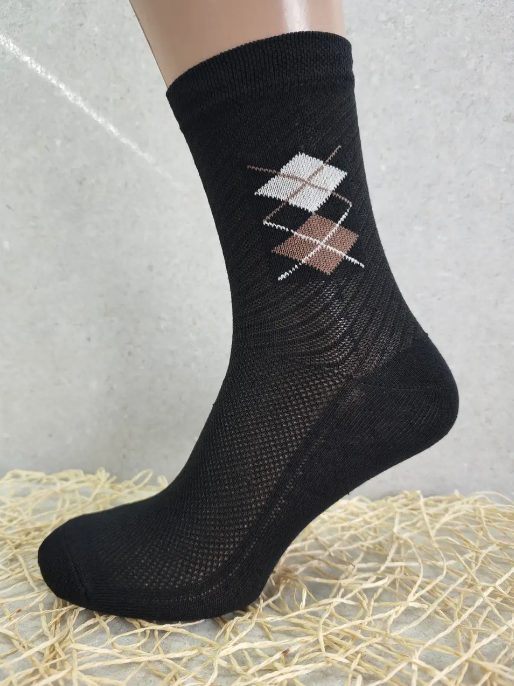 Носки мужские летние Дукат сетка р. 41-45 Черный (089S Black)