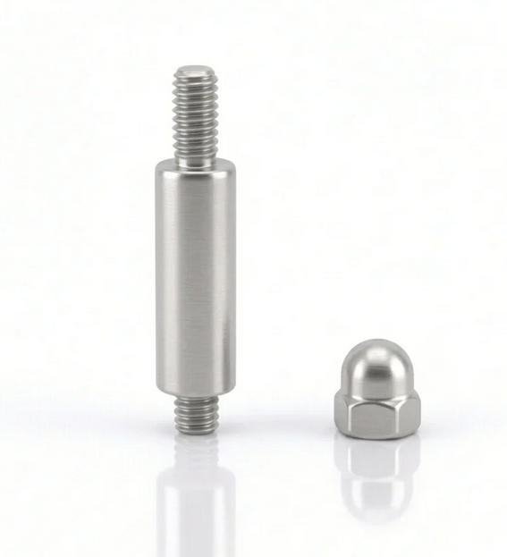 Стійка з гайкою ковпачком ST30-M3 Матовий хром