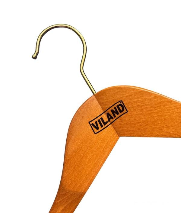 Вешалка для тяжелой одежды Viland с резиновой лентой на перекладине Вишня (FS24640) - фото 3 Вешалка для тяжелой одежды Viland с резиновой лентой на перекладине Вишня (FS24640) - фото 3