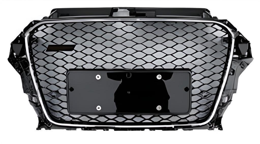 Решетка передняя GT Tuning для Audi A3 RS-Style 2012-2020 гг. пластик Черный (26689377)