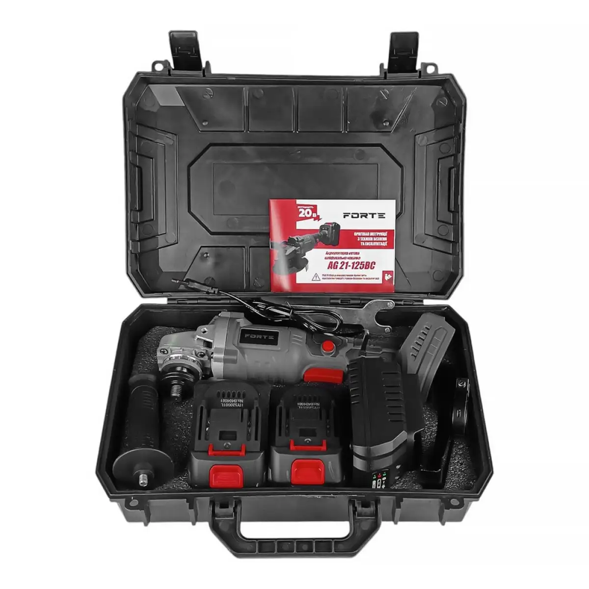 Шліфмашина кутова акумуляторна AG 21-125BC Forte (136424) - фото 7 Шліфмашина кутова акумуляторна AG 21-125BC Forte (136424) - фото 7