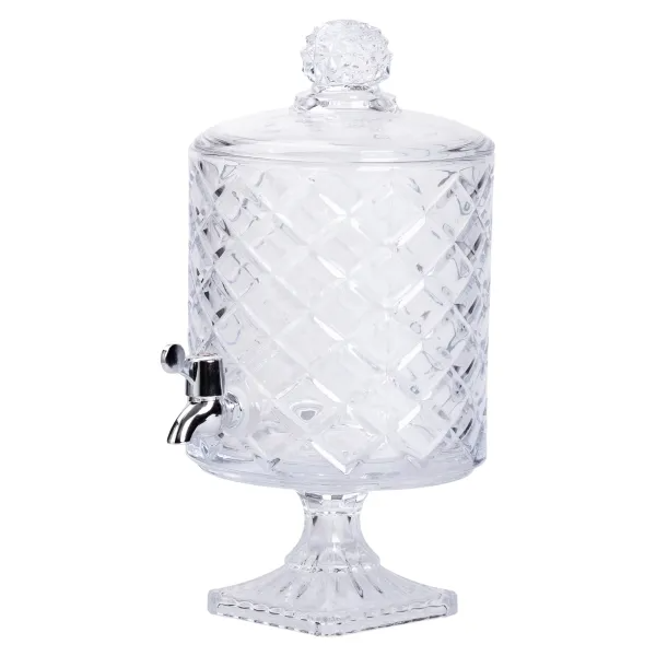 Лимонадница стеклянная Classic на на квадратной ножке 4,5 л Прозрачный Лимонадница стеклянная Classic на на квадратной ножке 4,5 л Прозрачный