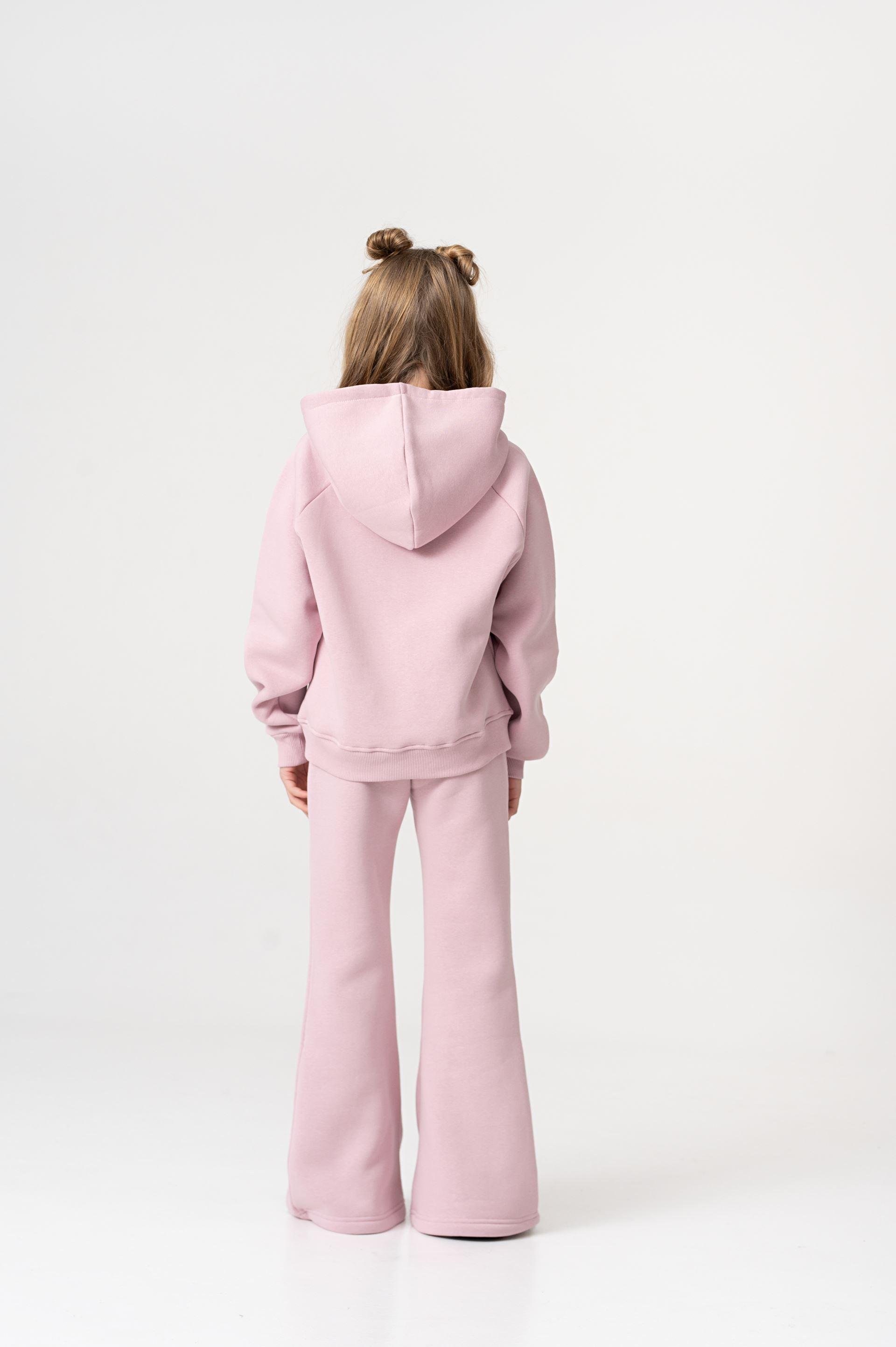 Костюм на флісі з штанами палаццо Yumster YN.22.25.007 152 см Пудровий - фото 8