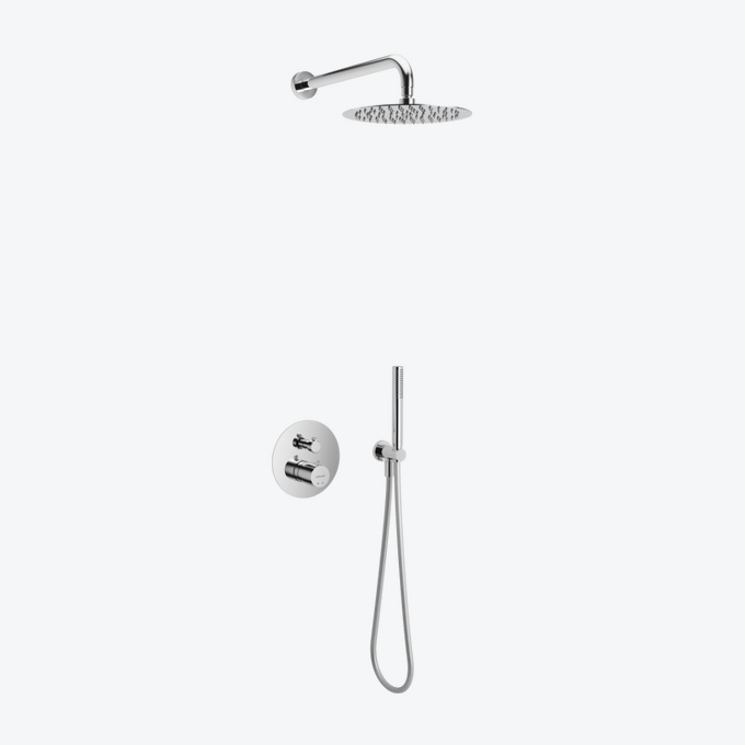 Смеситель скрытого монтажа Excellent PI TERMO 3-функциональный с ручным и верхним душем Хром (AREX.SET.1248CR) Смеситель скрытого монтажа Excellent PI TERMO 3-функциональный с ручным и верхним душем Хром (AREX.SET.1248CR)