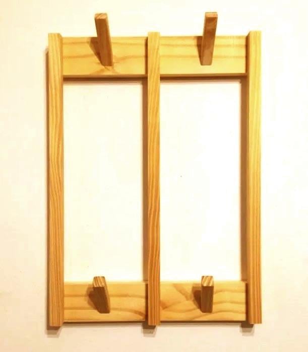 Вешалка для сумок из дерева Поверло 2 Карри (ВСУ-200503)