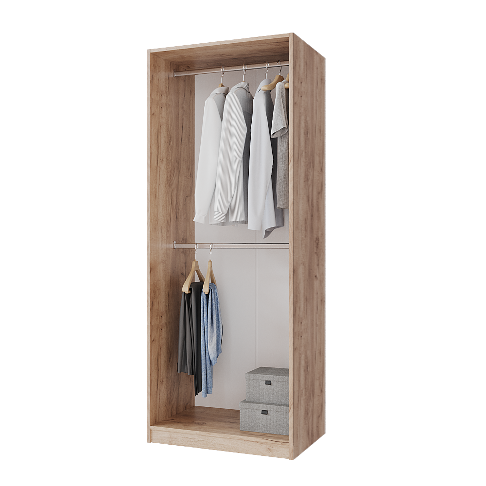 Шкаф распашной Меблітренд Чиназес Чи-800 800х500х2050 мм Дуб крафт золотой/Белый (26794757) - фото 3 Шкаф распашной Меблітренд Чиназес Чи-800 800х500х2050 мм Дуб крафт золотой/Белый (26794757) - фото 3