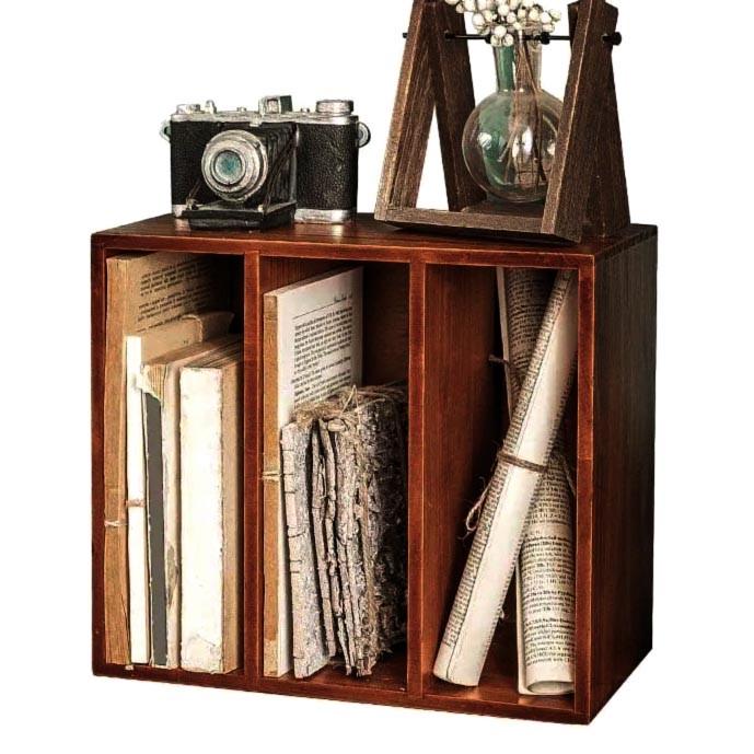 Полка книжная настольная из дерева Алатексия Терракот (КПА-010832)