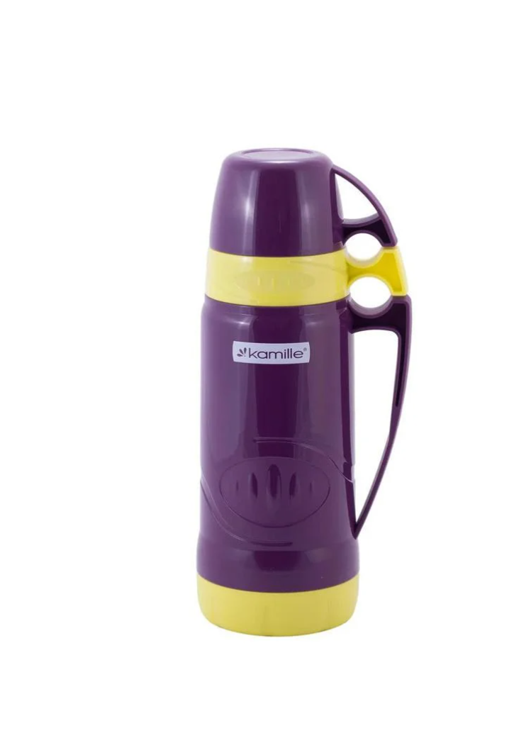 Термос Kamille Glass Violet дзеркальна колба та 2 чашки 600 мл - фото 2 Термос Kamille Glass Violet дзеркальна колба та 2 чашки 600 мл - фото 2