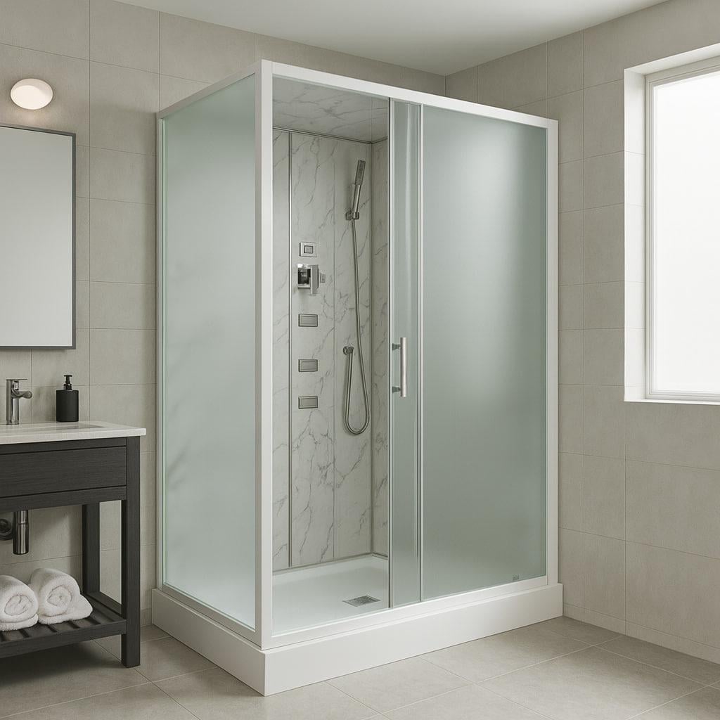 Душевой бокс TKF 7715 WG прямоугольный поддон 15 см с гидромассажем 120х80x215 см Белый мрамор (А0048640) Душевой бокс TKF 7715 WG прямоугольный поддон 15 см с гидромассажем 120х80x215 см Белый мрамор (А0048640)