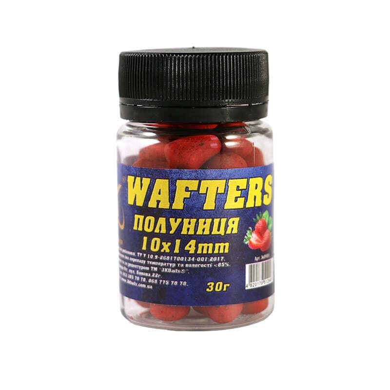 Бойл сбалансированный 3KBaits Wafters Клубника 10х14 мм 30 г (3KB1332) - фото 1