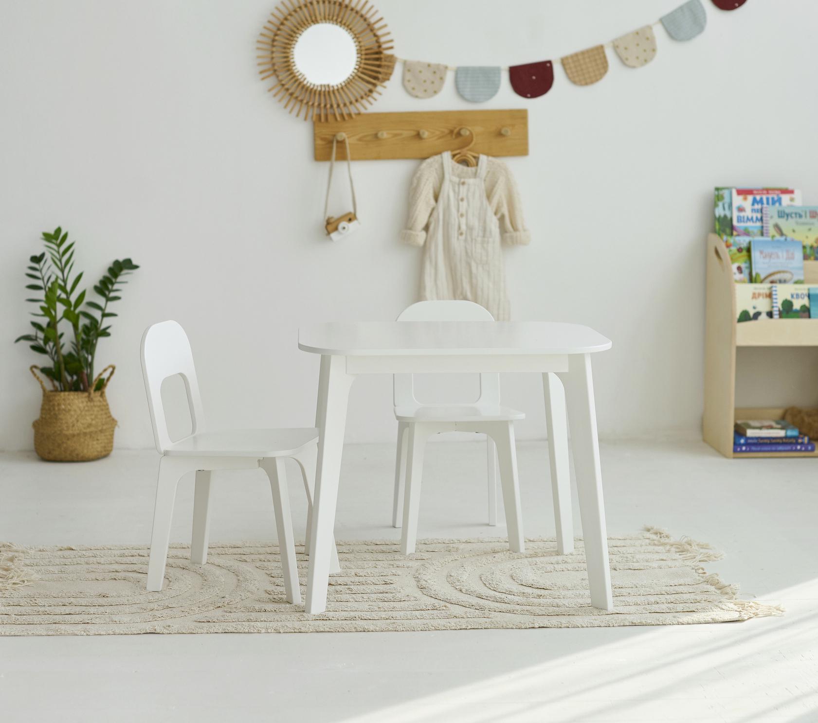 Дитячий столик і два стільчика Tatoy для дітей 2-4 років Білий - фото 3 Дитячий столик і два стільчика Tatoy для дітей 2-4 років Білий - фото 3