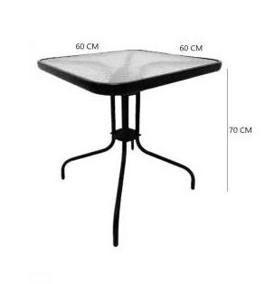 Набор садовой мебели Jumi Bistro-4S из искусственного ротанга 60x60 см Черный - фото 6