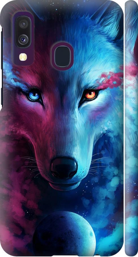 Чехол на Samsung Galaxy A40 2019 A405F Арт-волк (3999m-1672-42517)