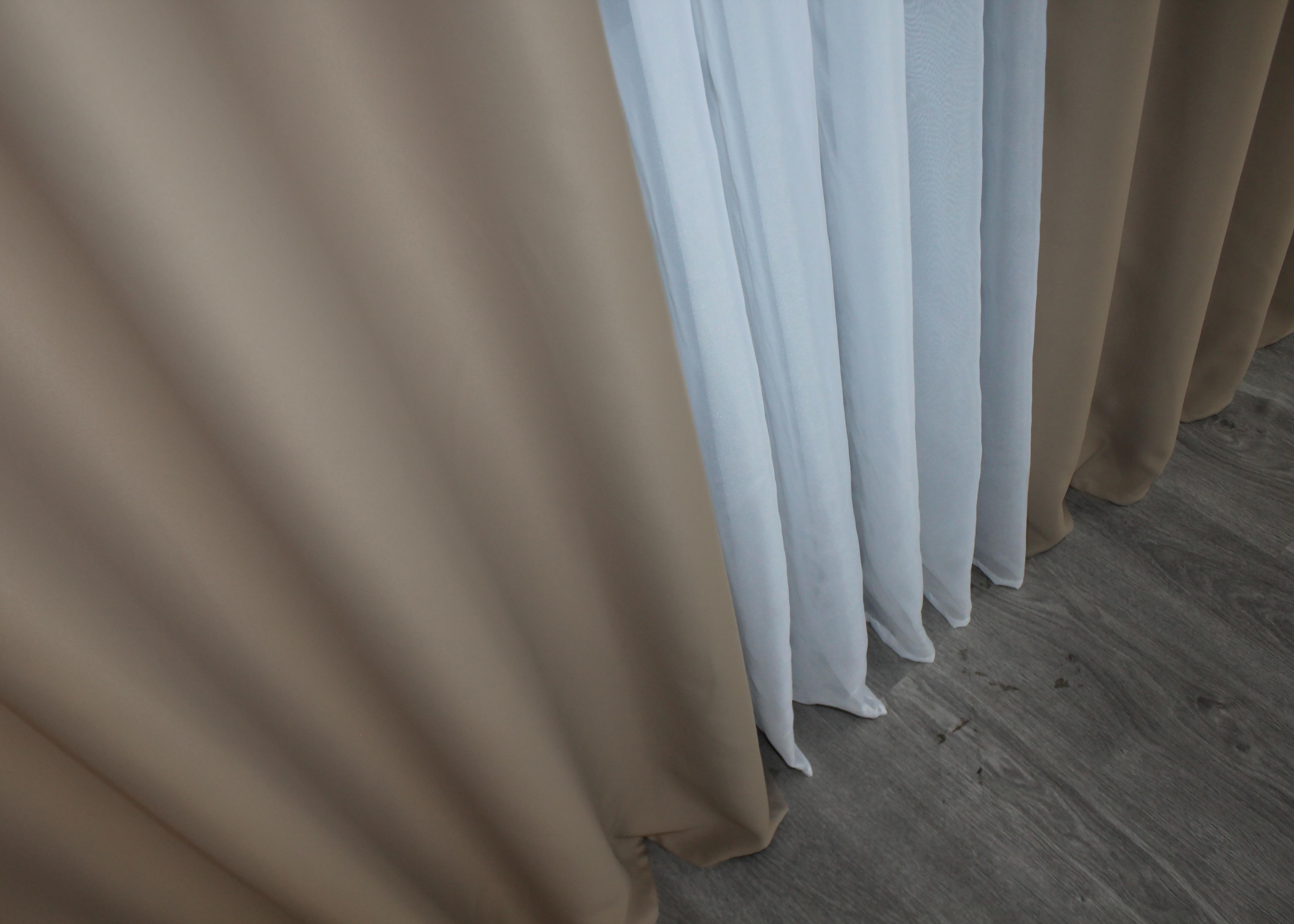 Комплект штор на люверсах VR-Textil Fusion Dimout № 792ш 150х250 см 2 шт. Какао (37-0105) - фото 8