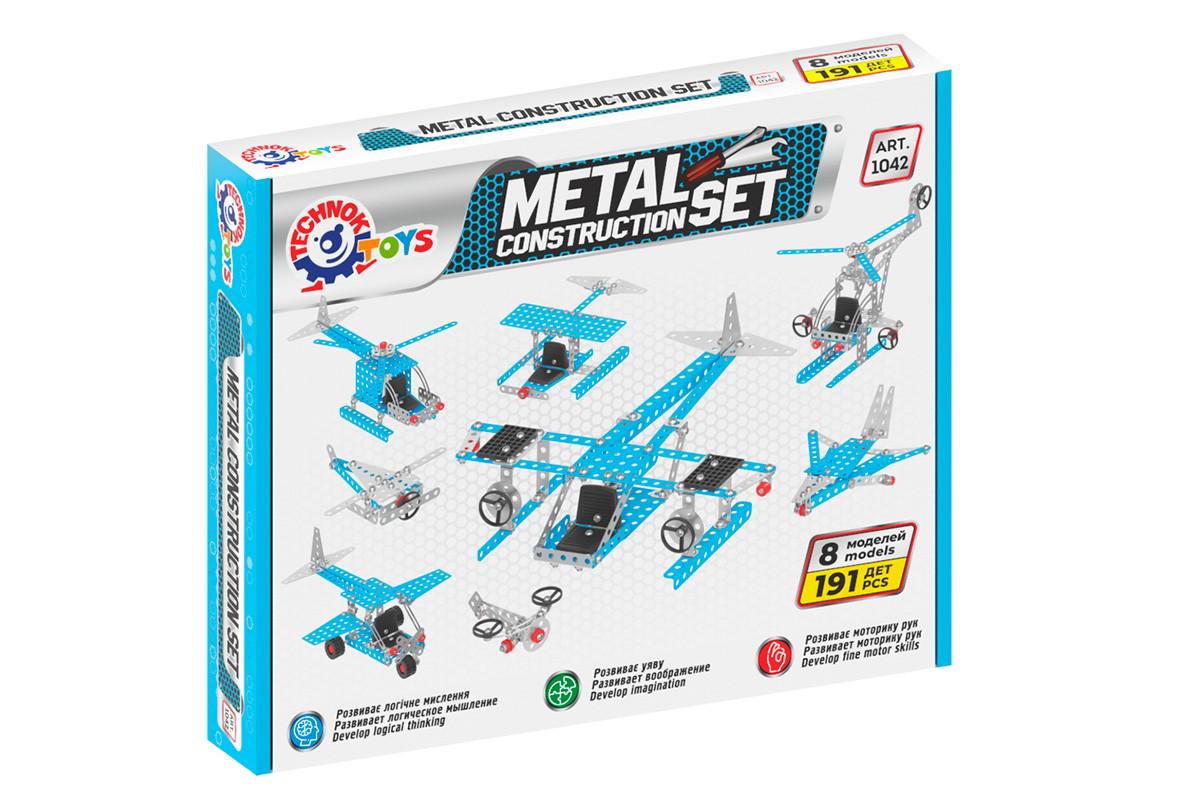Конструктор металлический ТехноК Воздушный транспорт 191 деталь (1042)