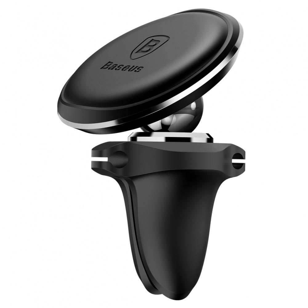 Автодержатель Baseus Magnetic Air Vent Car Mount With Cable Clip 360° 4–6" Black