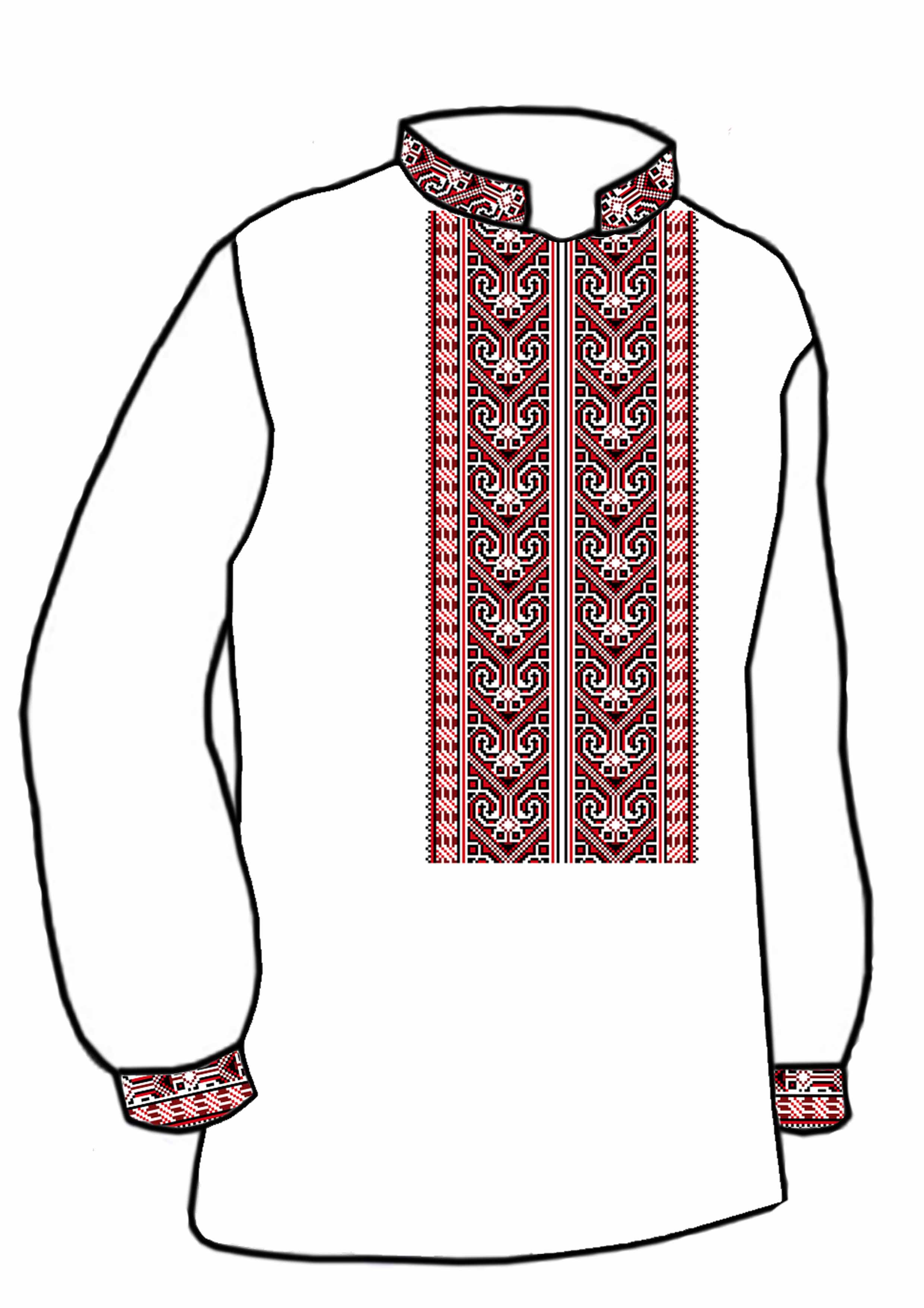 Заготовка для вишивки нитками або бісером/сорочка чоловіча не пошита СЧД-181 домоткане полотно Заготовка для вишивки нитками або бісером/сорочка чоловіча не пошита СЧД-181 домоткане полотно