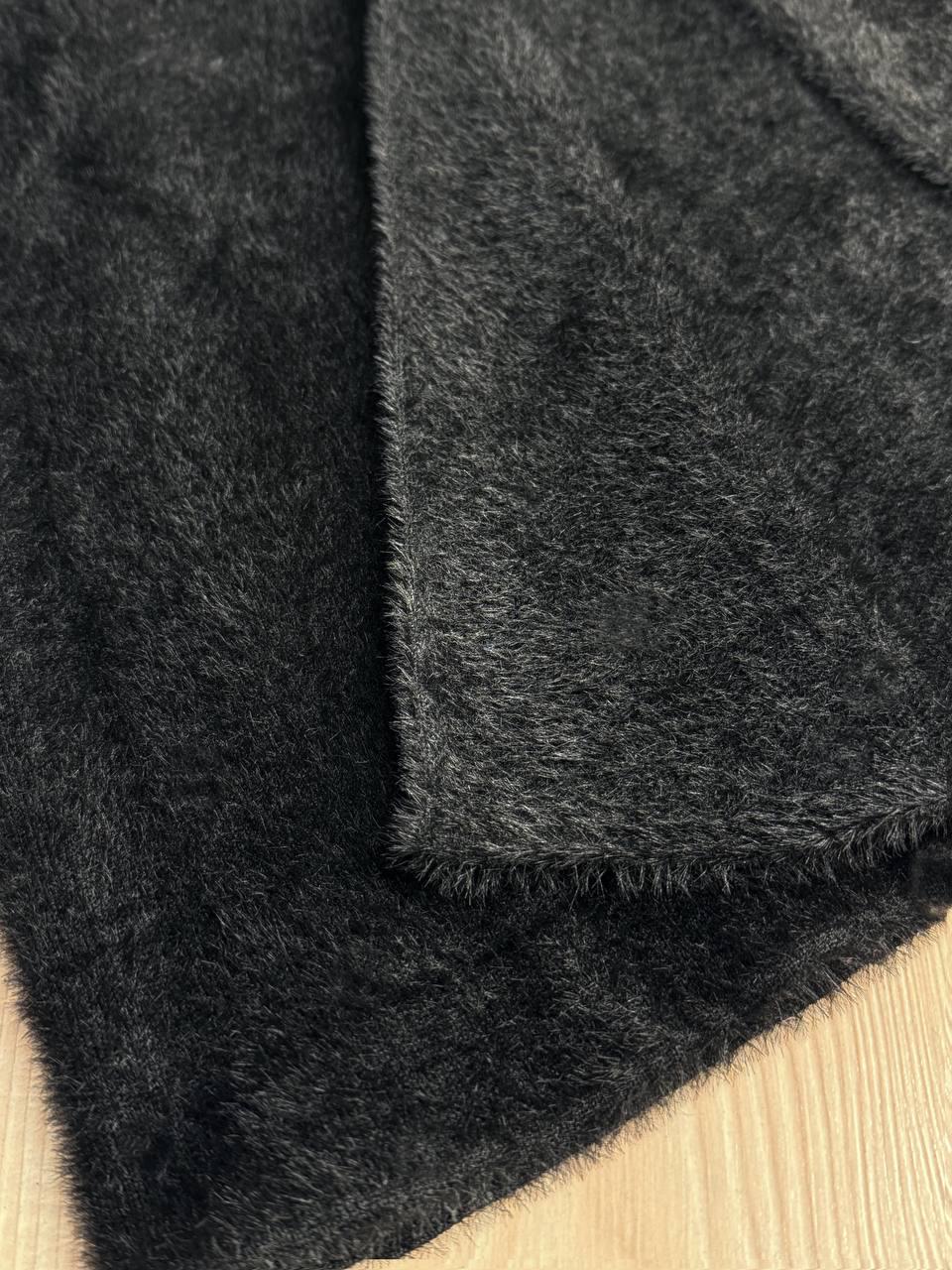 Кардиган женский Fancy Matinee 30740 ангора длинный с карманами OS Черный (4870) - фото 4