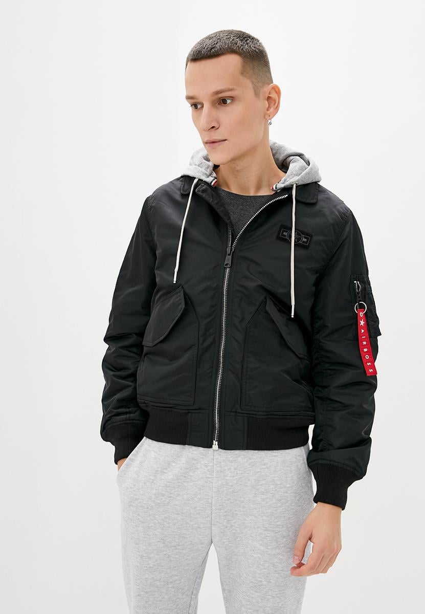 Куртка-бомбер Airboss CWU Pilot Hooded Jacket XS Чорний (29268)