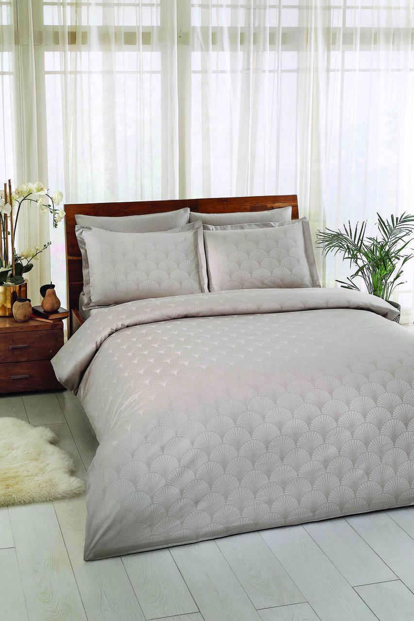 Постельное белье TAC жаккард Cross vizon евро Бежевый (2000022182393)