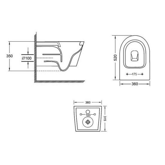 Комплект инсталляции Q-tap Nest/Jay QT07335177W45141 с унитазом кнопка Белый (176970) - фото 2