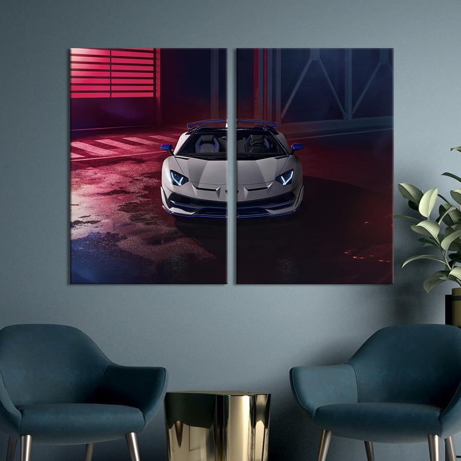 Картина на холсте Грациозная Lamborghini Aventador SVJ 165x122 см (1340-2)