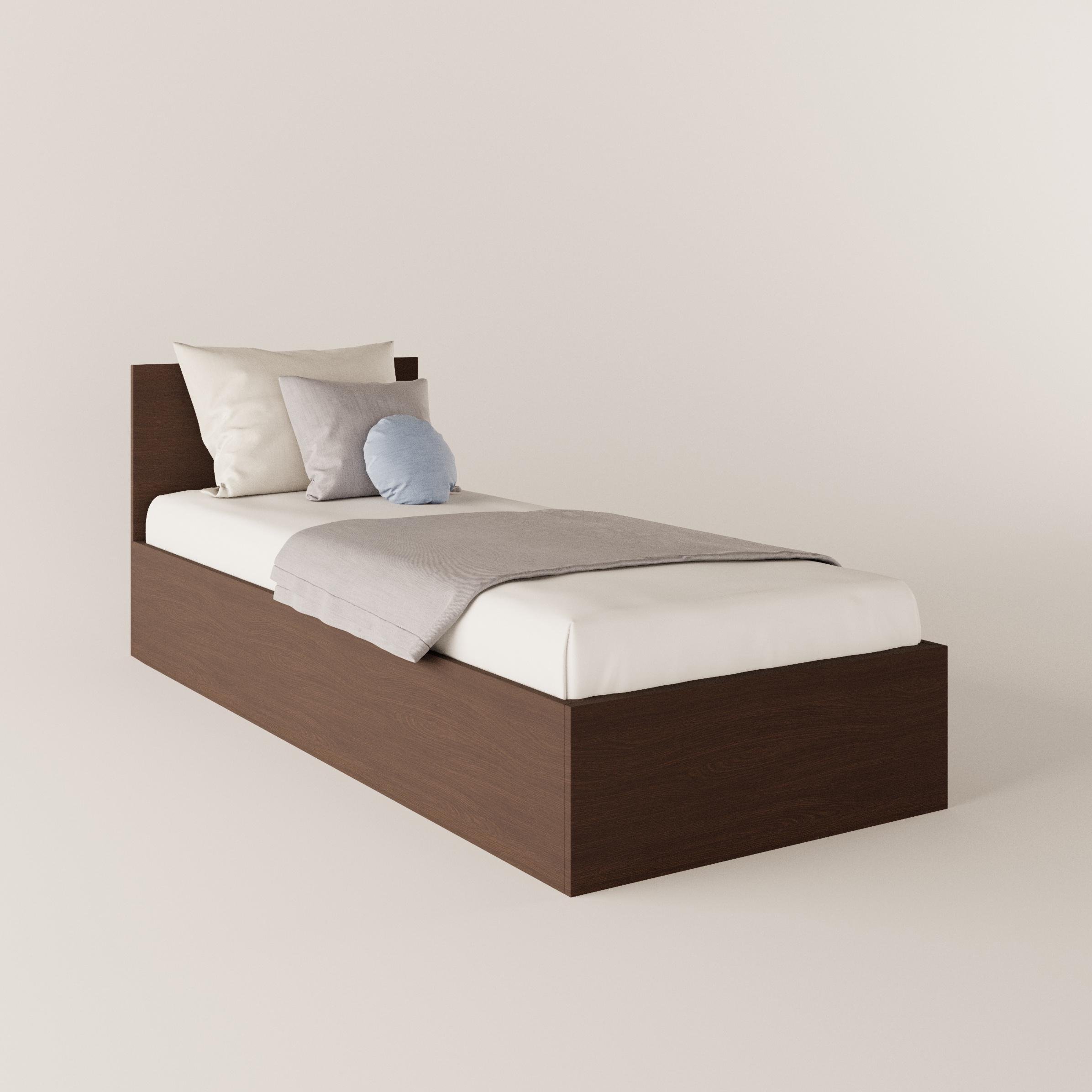 Кровать и основание КР-80 ДСП односпальная 84х204х75 см Венге магия