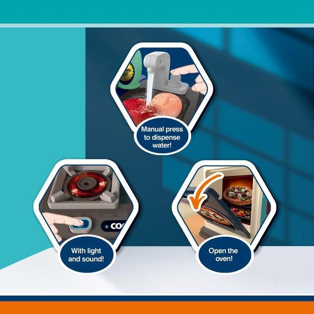Дитяча кухня Limo Toy 008-969 Кулінарні дива механічна подача води та звукові ефекти 53 деталі Блакитний (2731923080) - фото 2 Дитяча кухня Limo Toy 008-969 Кулінарні дива механічна подача води та звукові ефекти 53 деталі Блакитний (2731923080) - фото 2