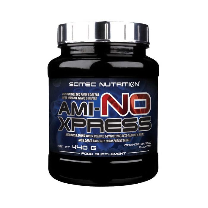 Передтренувальник Scitec Ami-NO Xpress BCAA з бетаїном і цитруліном 440 г Персиковий холодний чай