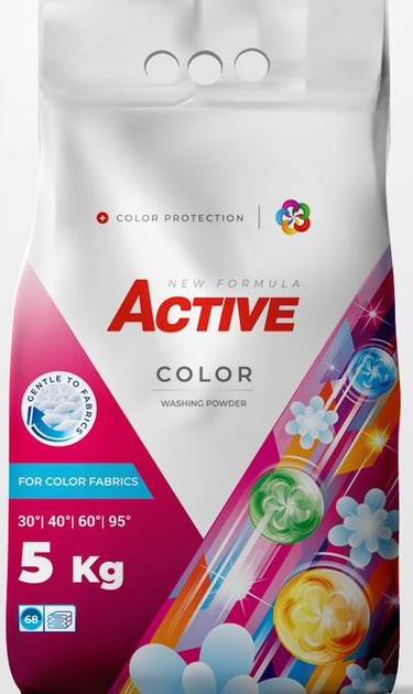 Стиральный порошок Active Color 5 кг 68 циклов стирки (15607)
