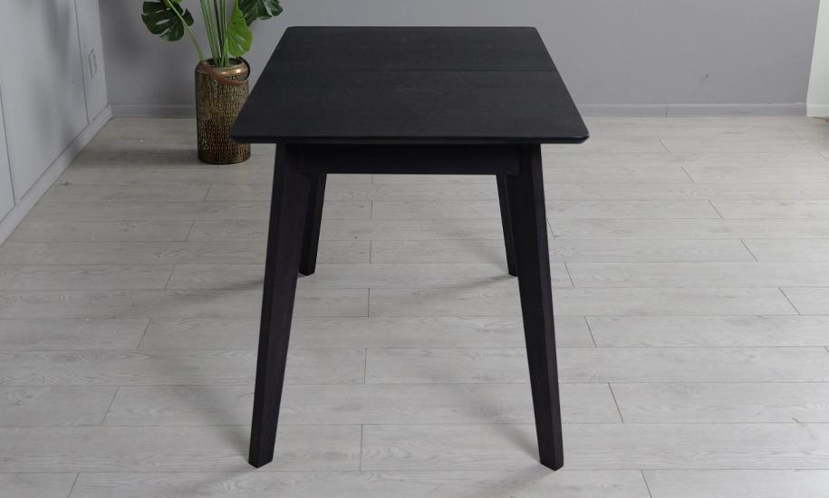 Стол раскладной Милан из массива дерева 1100/1400x700x750 мм Черный (2147484286) - фото 4