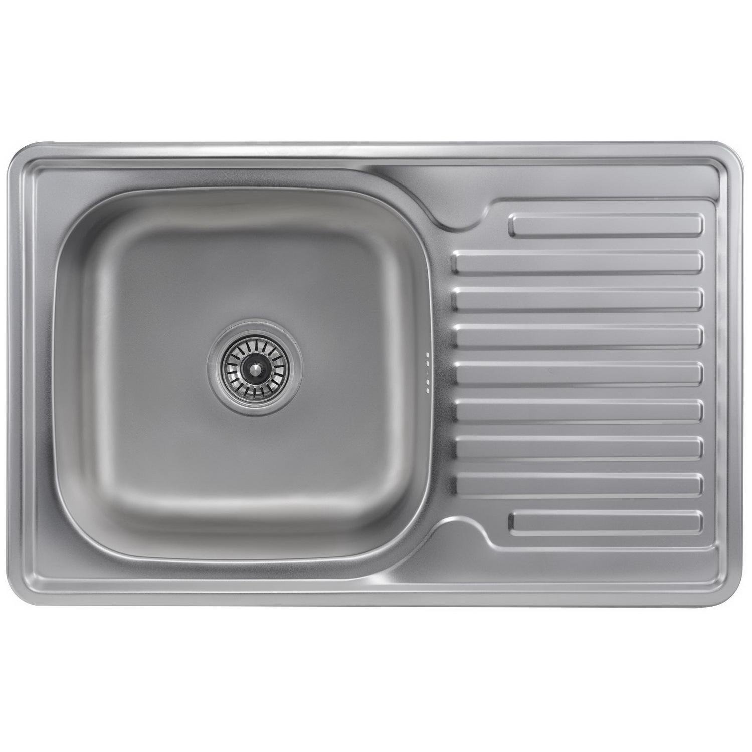 Мойка кухонная VALESO PLS-A44172 из нержавеющей стали прямоугольная 780x500 мм 0.8 мм (25971113)