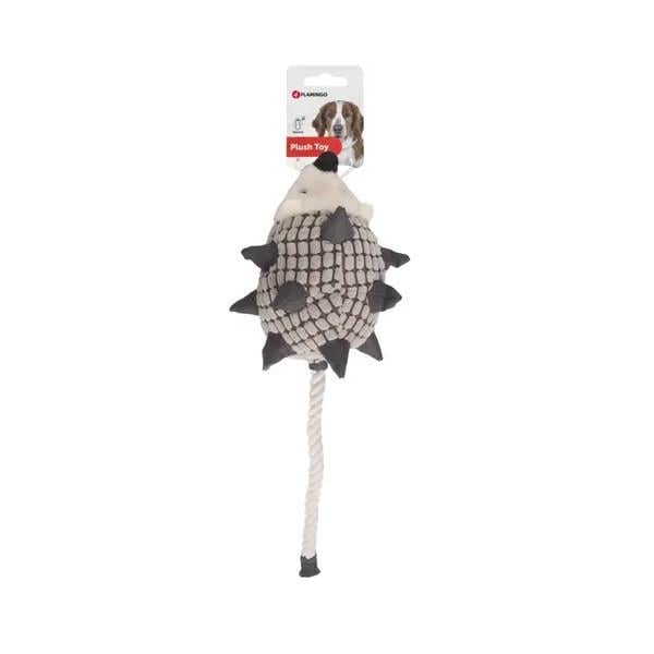 Іграшка для собак Їжачок Flamingo Hedgehog Plush з мотузковим хвостом з пискавкою (515132)