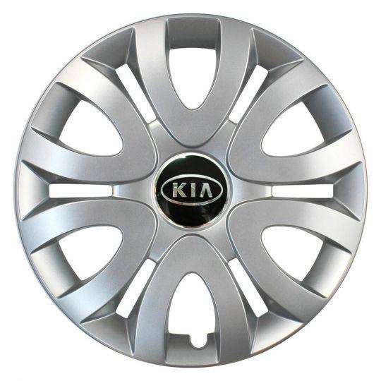 Автомобильные колпаки SKS 330 R15 с логотипом Kia 4 шт. Серебристый