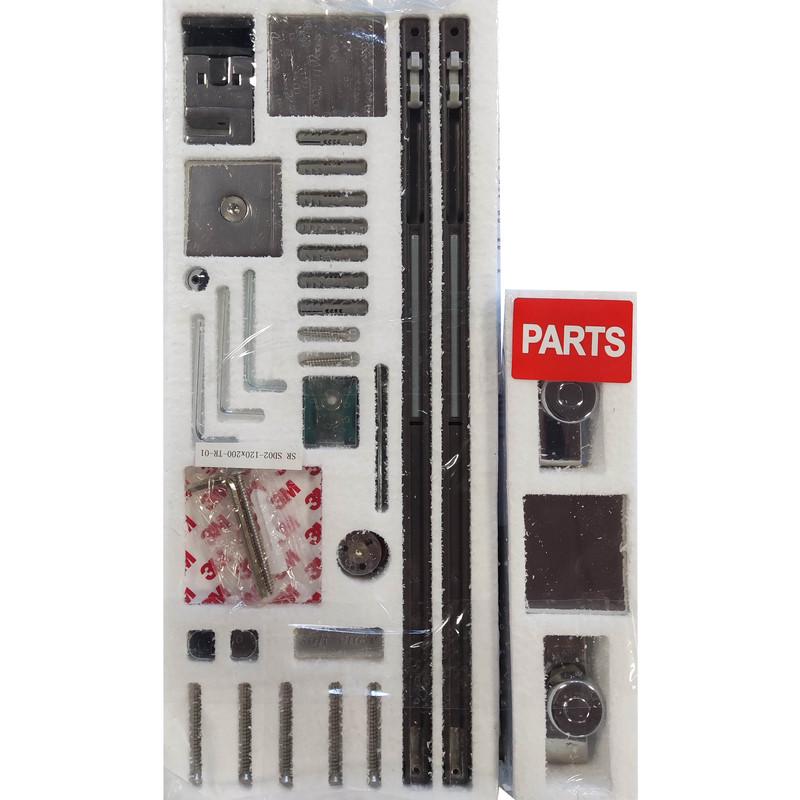 Душевая дверь в нишу KOER SR SD02-120x200-TR-01 прозрачное стекло Easy Clean 8 мм Хром (KR5384) - фото 6