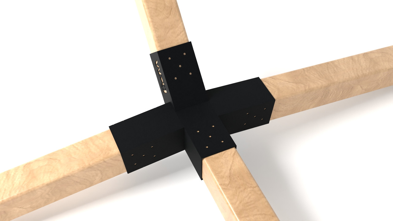 Комплект кронштейнов крестовых для гамака WCG из брусьев металлические соединители 45° 60x60 мм Черный (WCG-B60-S4-451) - фото 10 Комплект кронштейнов крестовых для гамака WCG из брусьев металлические соединители 45° 60x60 мм Черный (WCG-B60-S4-451) - фото 10