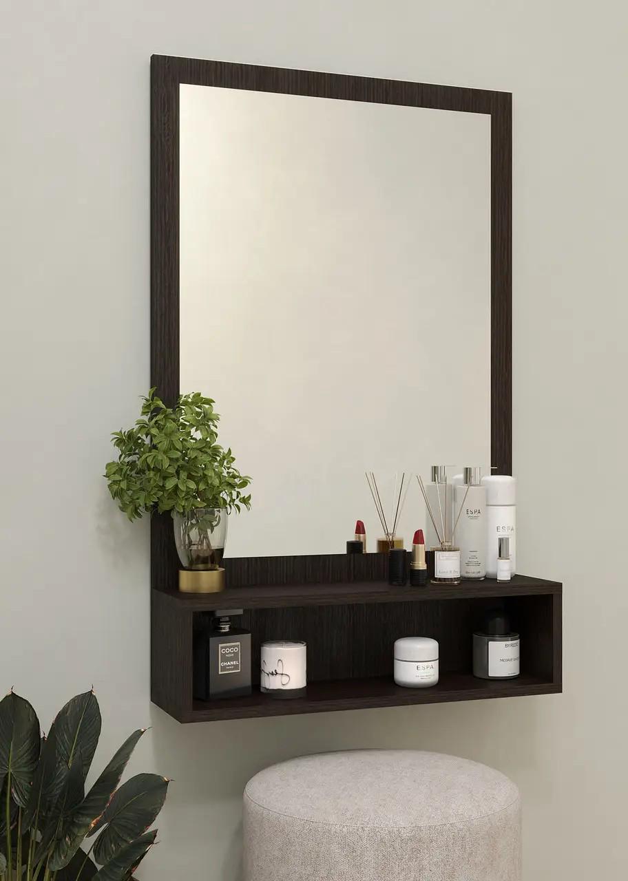 Зеркало с полкой 600х950х166 мм Венге темный (FNT-1)