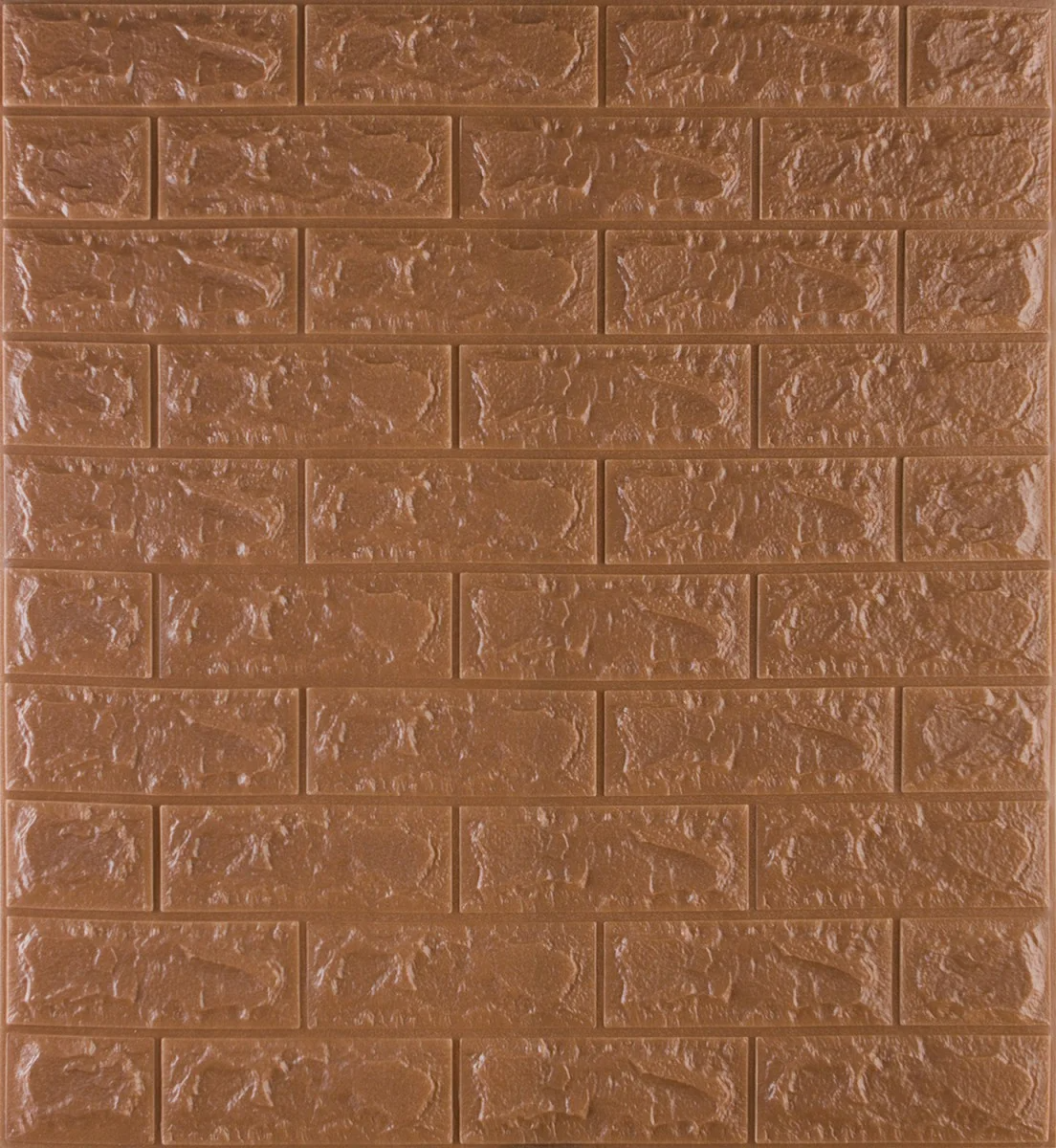 Самоклеюча 3D панель Sticker Wall декоративна під цеглу 700х770х7 мм Коричневий